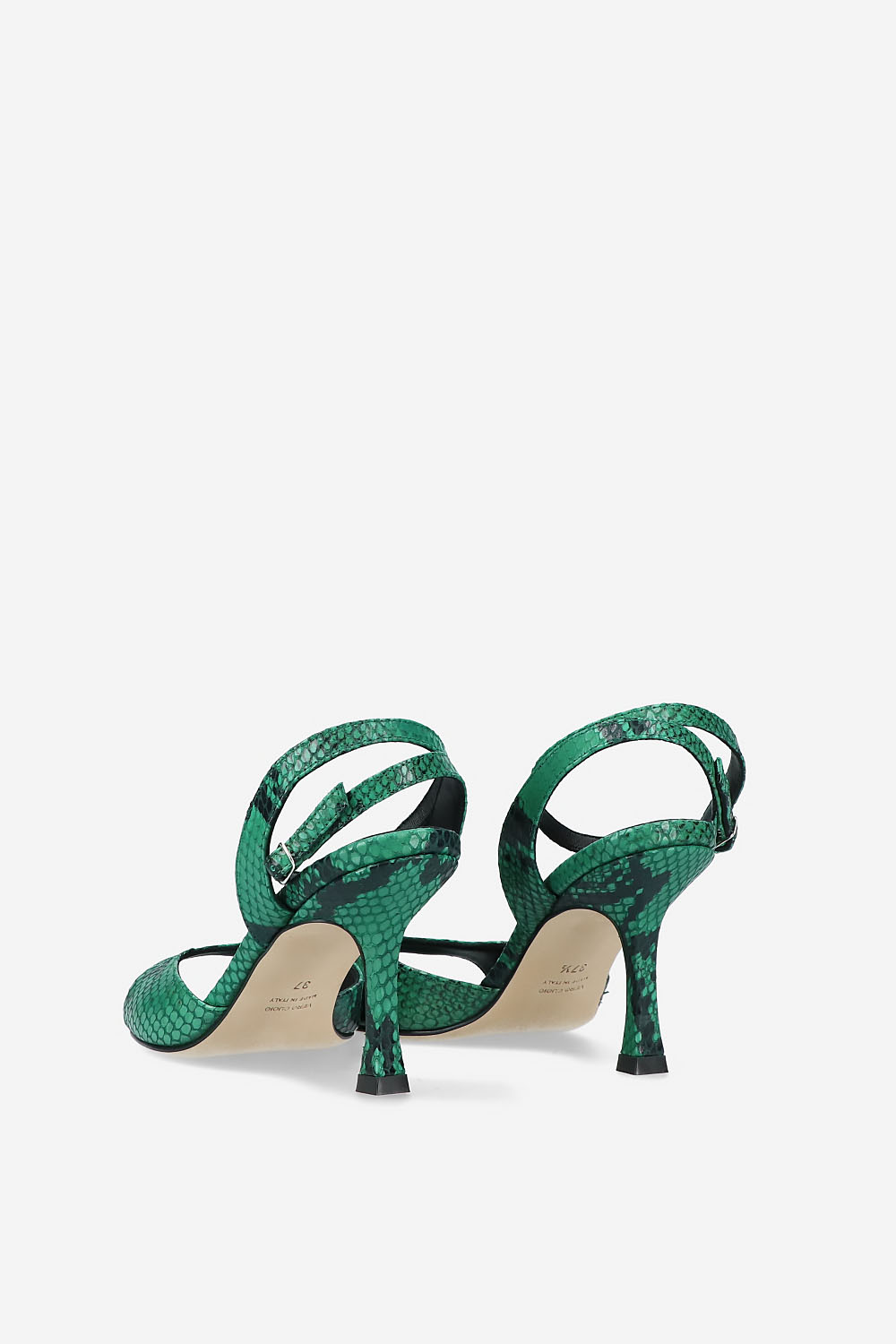 Dial Drunk pyhon leather heeled sandals