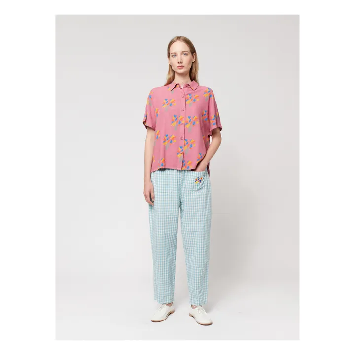 Bobo Choses Pantalon Loose Vichy - Collection Femme  | Bleu turquoise