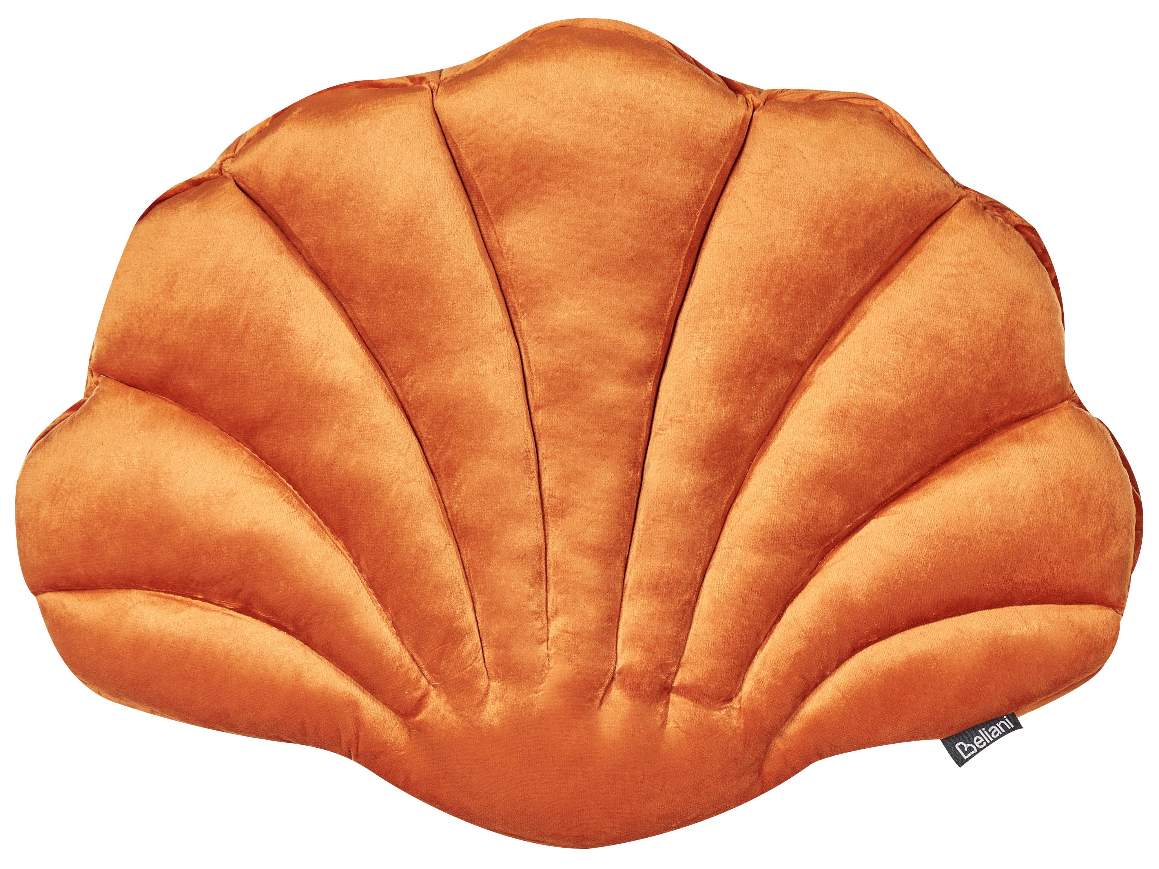 Set van 2 sierkussens CONSOLIDA Fluweel 47 x 35 cm Oranje effen