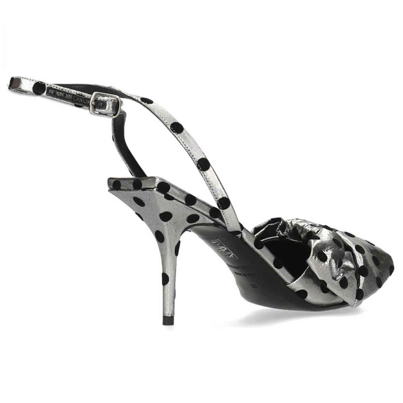 Balenciaga Sling-Back noir/argenté - Talon 8 cm