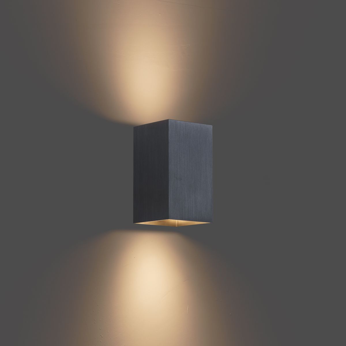 Moderne wandlamp gunmetal vierkant 2-lichts GU10 50mm - Sandy