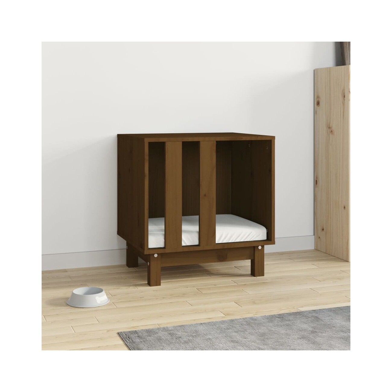 VidaXL Hundehütte Massivholz Kiefer Hundehöhle Hundebett braun 50 cm, 50 cm, 52 cm