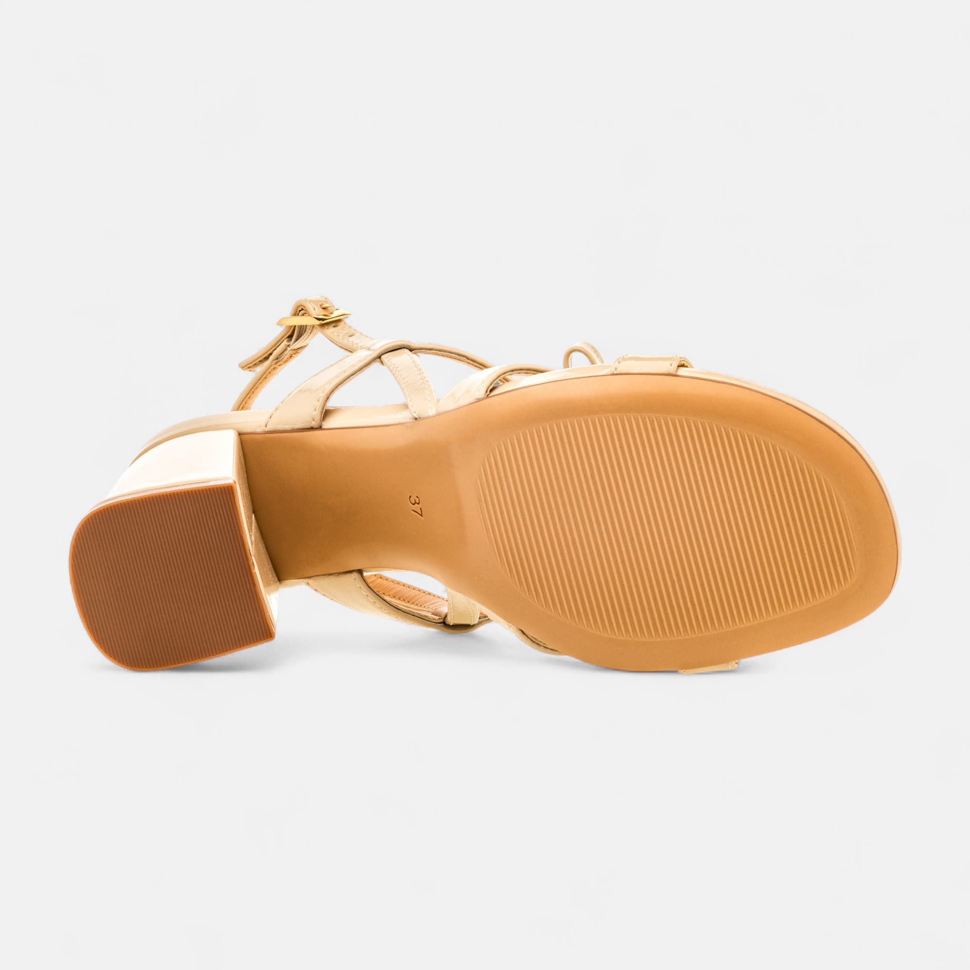 Nu-pieds à talon Femme beige
