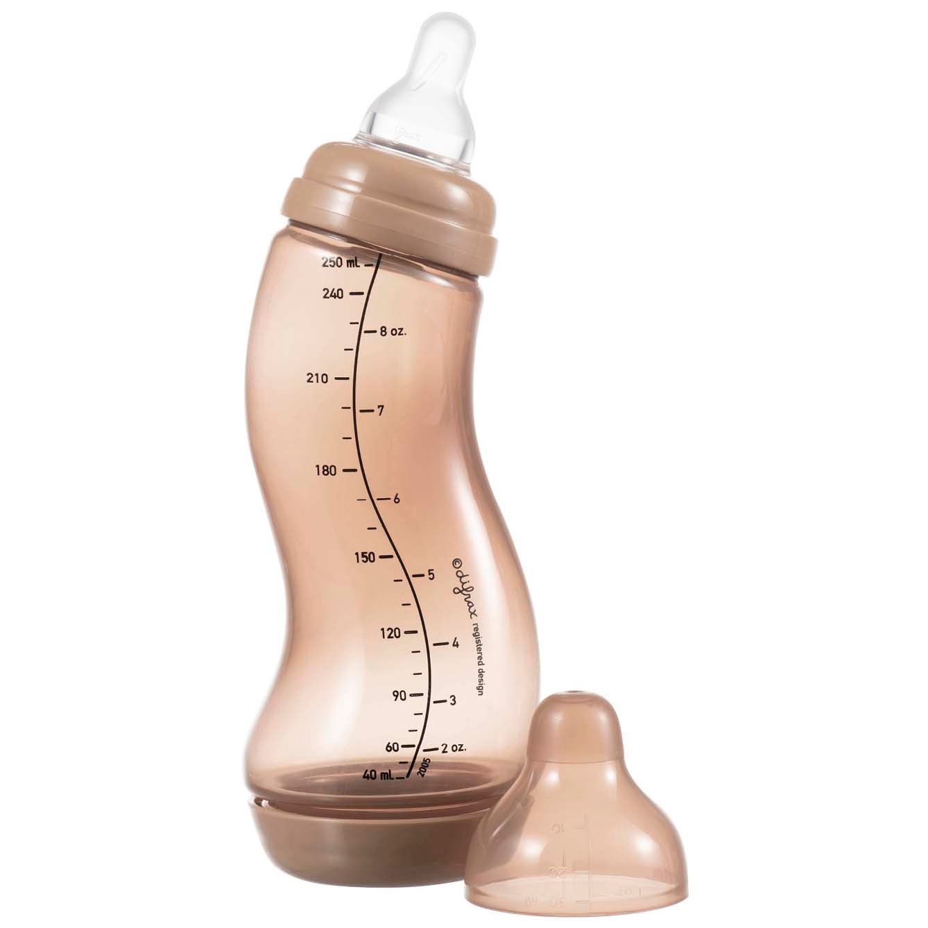 Difrax S fles Anti-colic - natural 250ml bruin