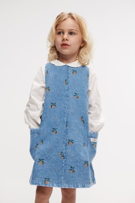 LIEWOOD Angelica Denim Kjole, Peach/Light Blue Denim
