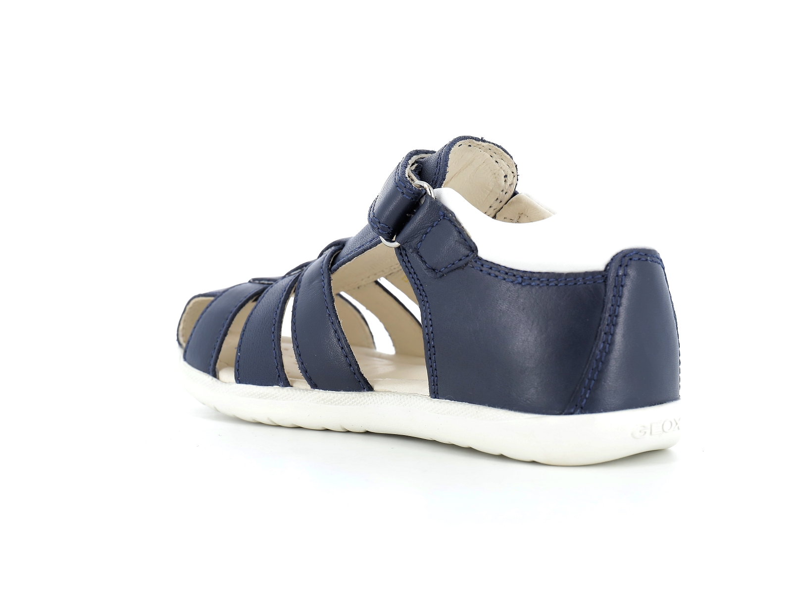 Geox-SANDAL MACCHIA BOY-B254VA Cuir Marine