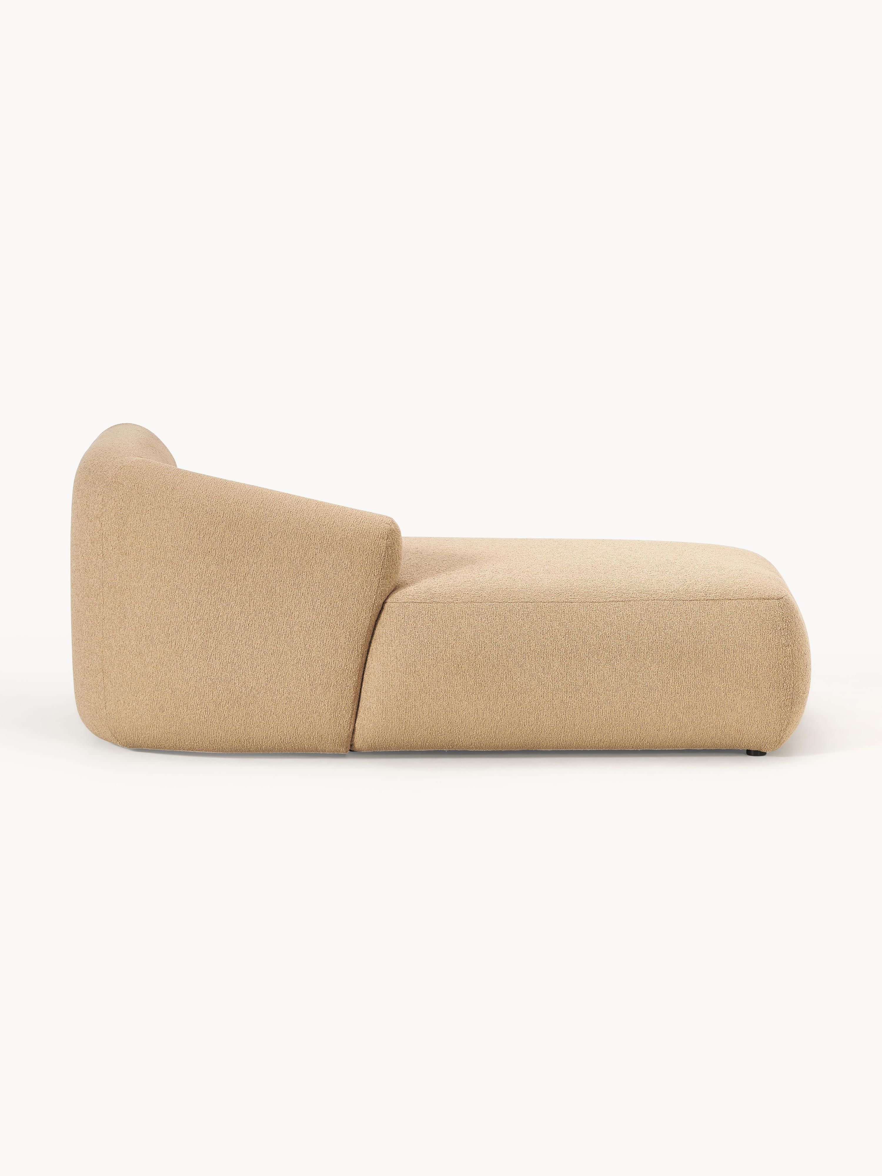 Chaise longue hoekmodule Sofia uit bouclé