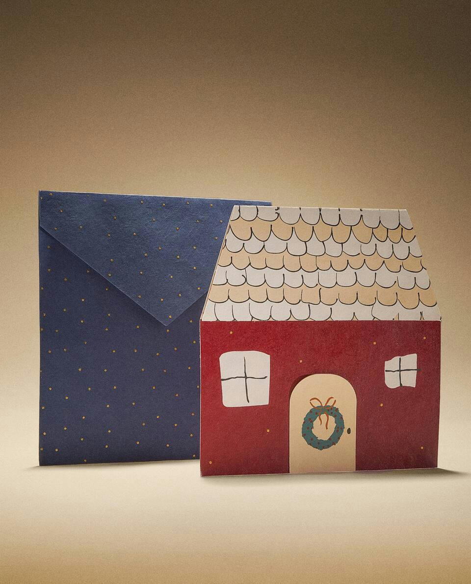 CARTÃO-POSTAL INFANTIL DE CASA DE NATAL