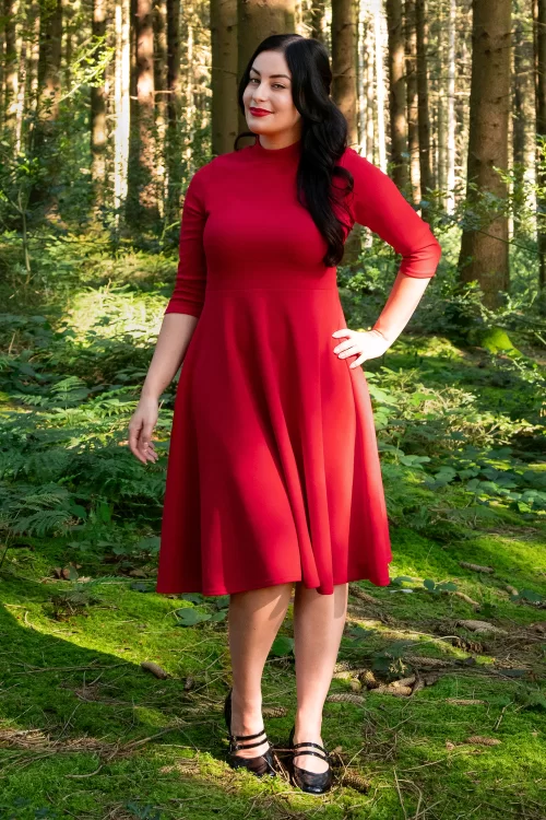 Vintage Chic for Topvintage Stacey swing jurk in rood
