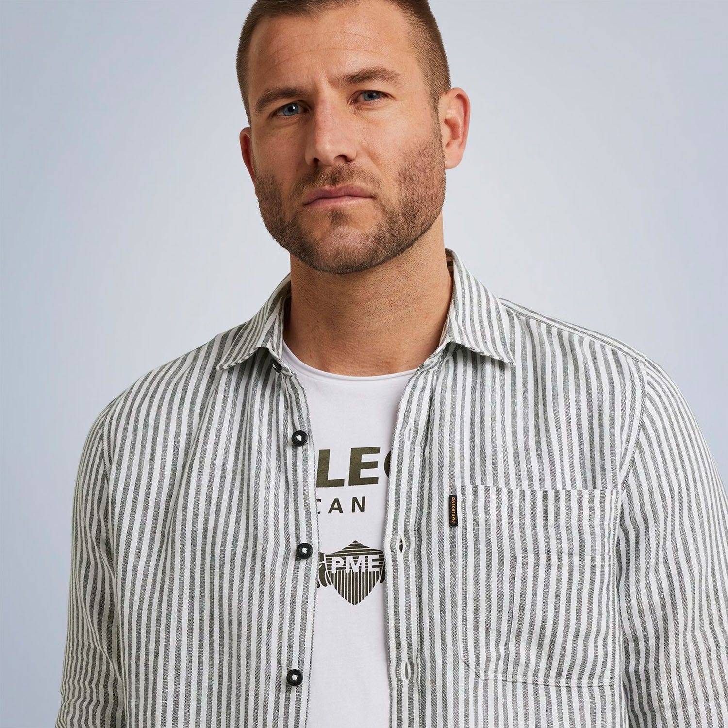 PME Legend  LONG SLEEVE SHIRT 100% LINEN