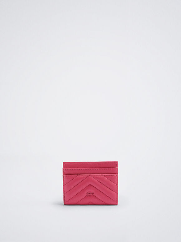 Porta-cartões acolchoado - Rosa