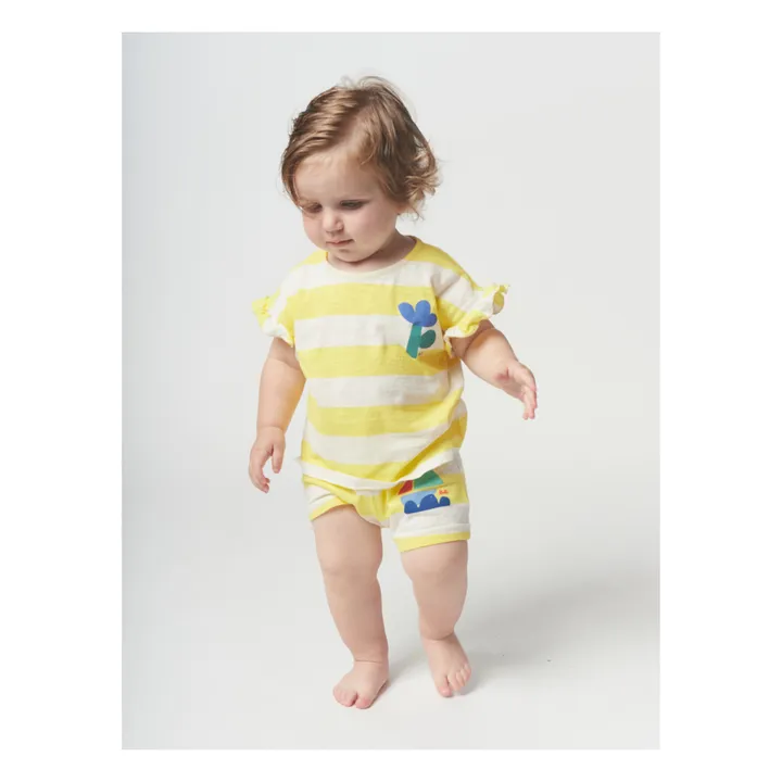 Bobo Choses T-Shirt Coton Bio Rayé | Jaune