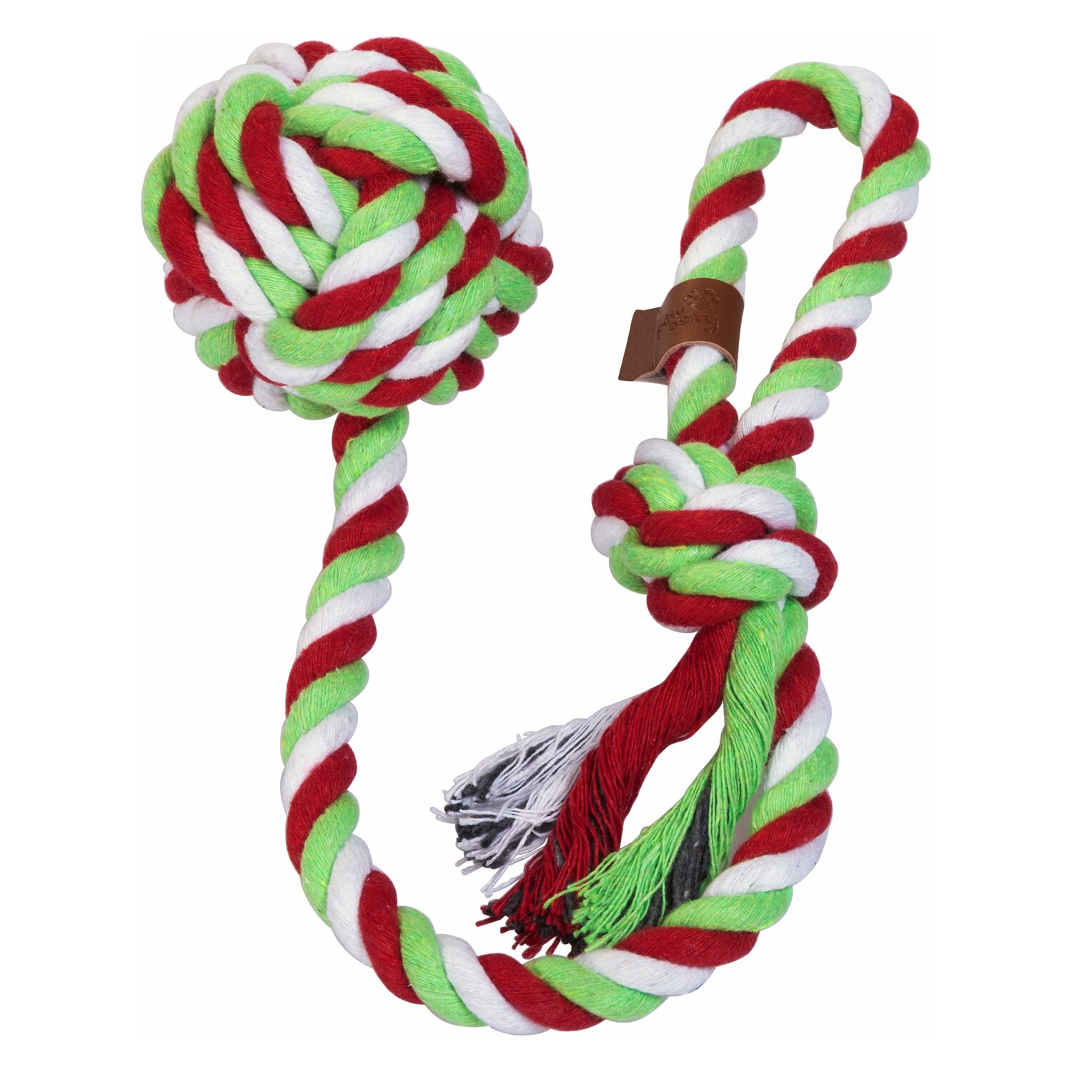 pawberry Baumwollball am Seil  - 43 cm