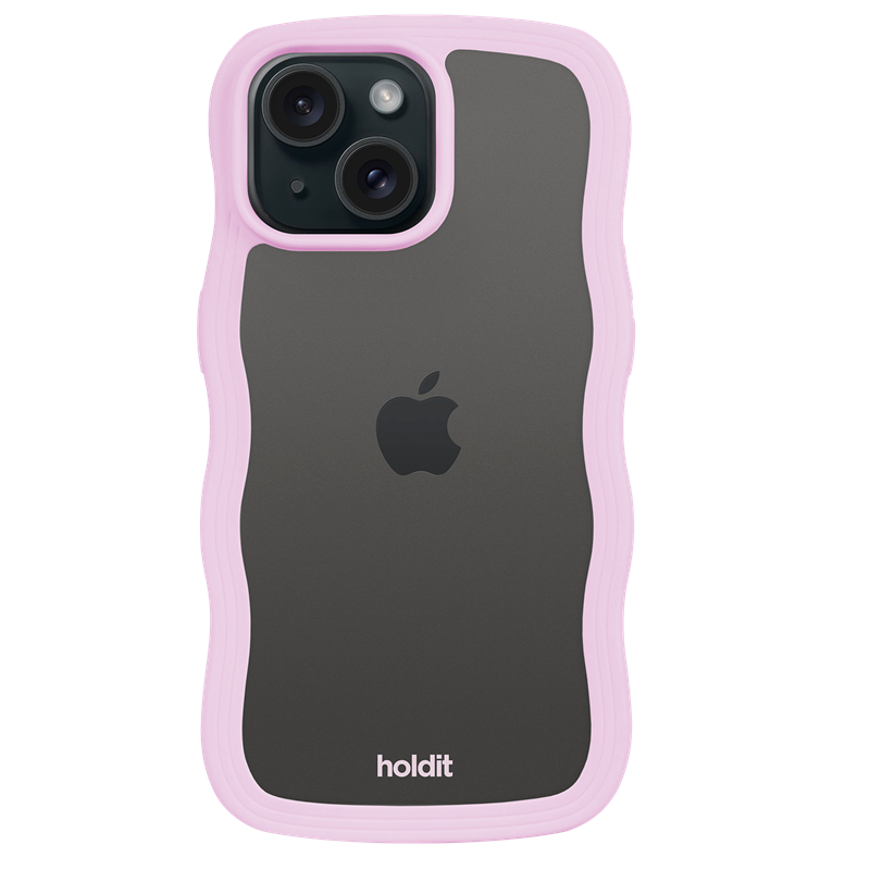 Holdit<br>Mobilcover Wavy Transparent iPhone 13/14/15
