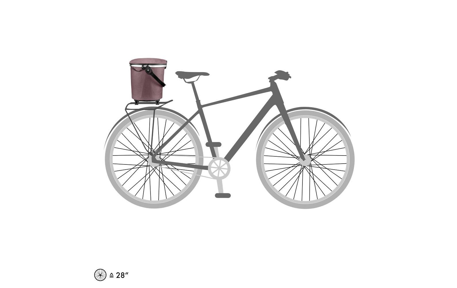 Velokorb Up-Town Rack Urban, Ash Rose<br>Gepäckträgerkorb