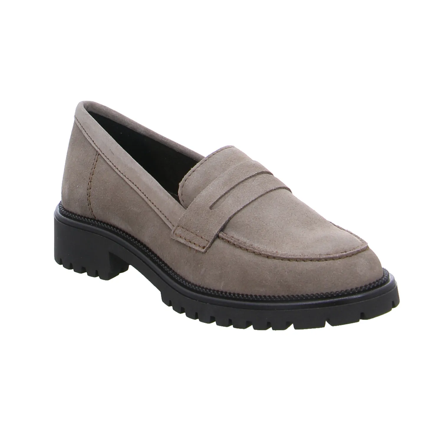 TAMARIS Slipper Taupe Leder