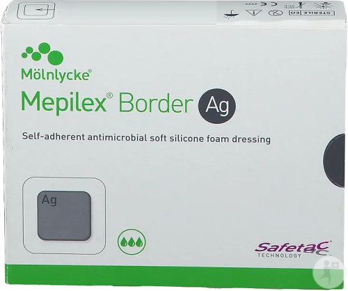 Mepilex Border Ag Pansement Stérile 17,5x17,5cm Pièces 5