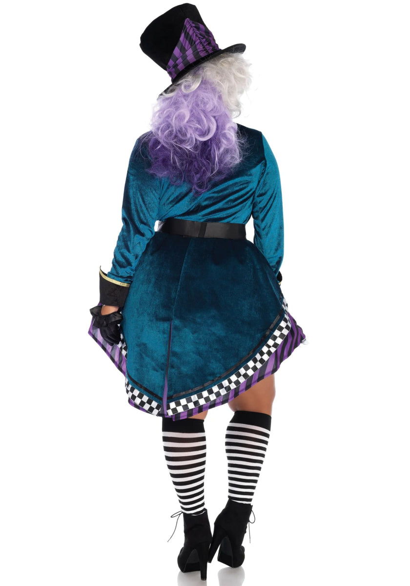 Mad Hatter Kostuum Paars Groen Dames Leg Avenue