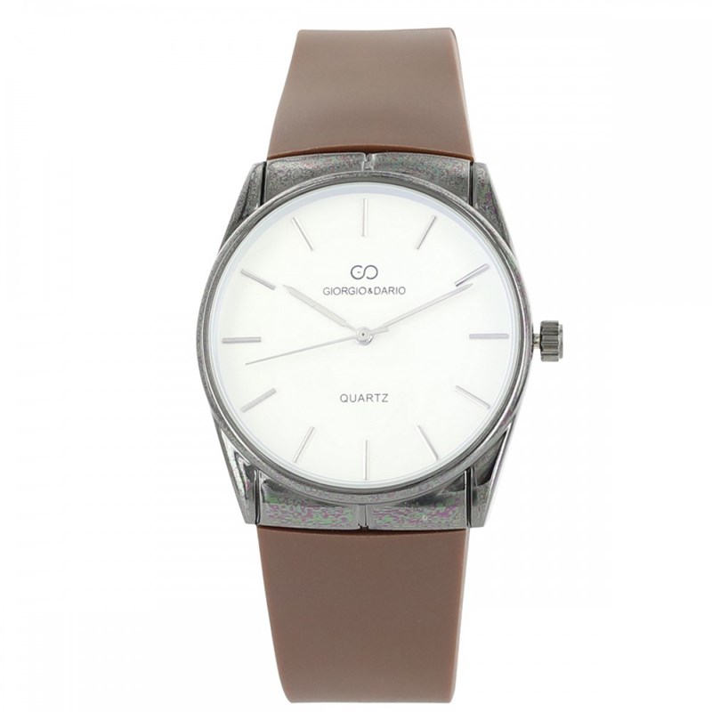 Montre Homme GIORGIO bracelet Silicone Marron