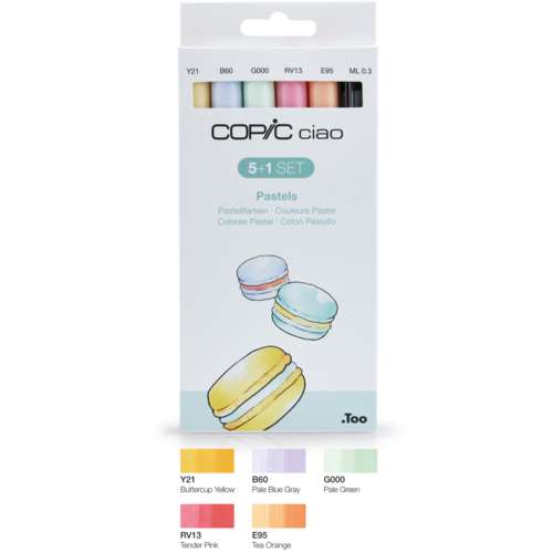 COPIC® ciao 5 1 Set, Pastellfarben