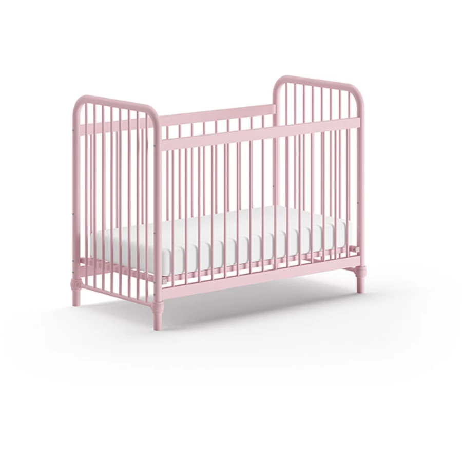 VIPACK Babybett BRONXX 60 x 120 cm pink matt