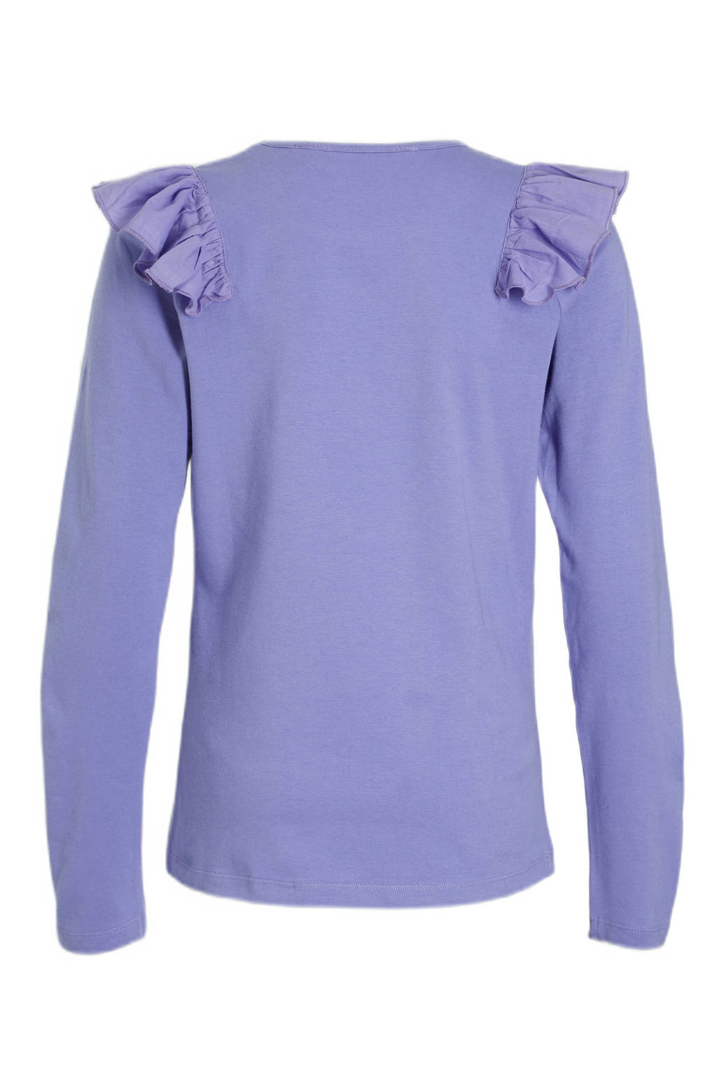 anytime longsleeve met ruffle paars