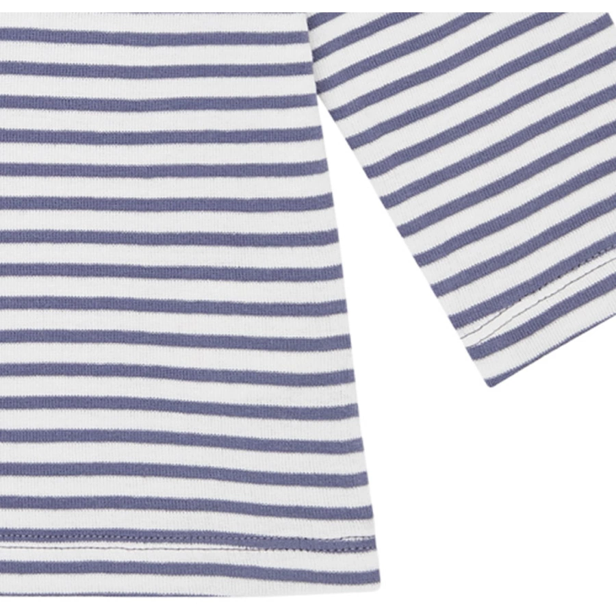 Sense Organics Langarmshirt, blue-grey stripes