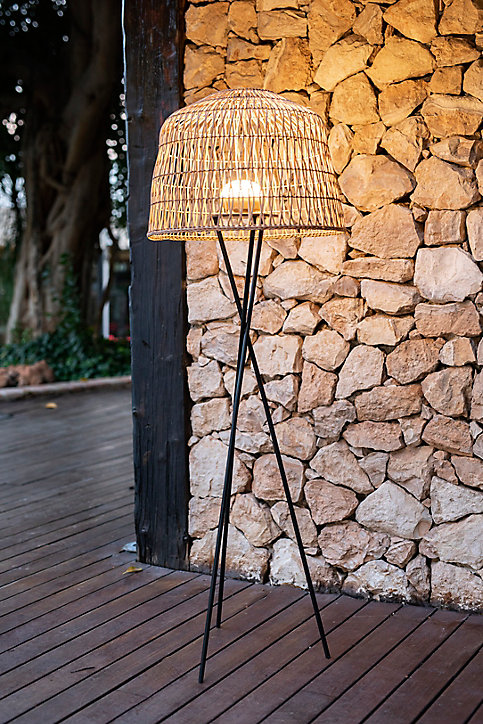 Lampadaire LED intégrée Amalfi Dimmable IP54 ø49x148cm Battery New Garden