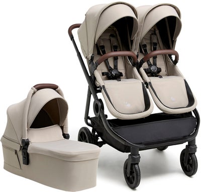 Beemoo Pro Twin 2 Søskenvogn inkl. Liggedel, Latte Beige