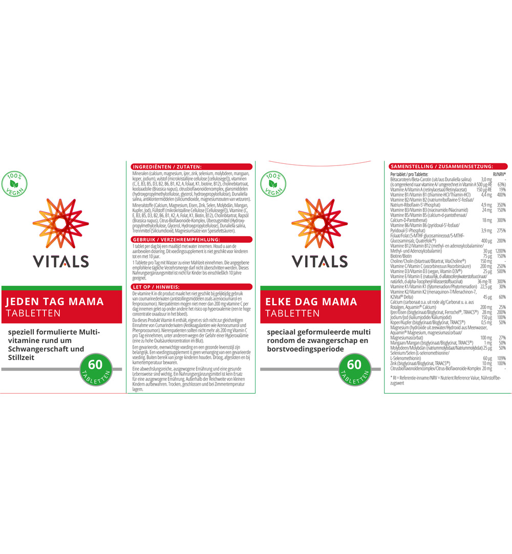 Vitals Elke dag mama (60 tabletten)