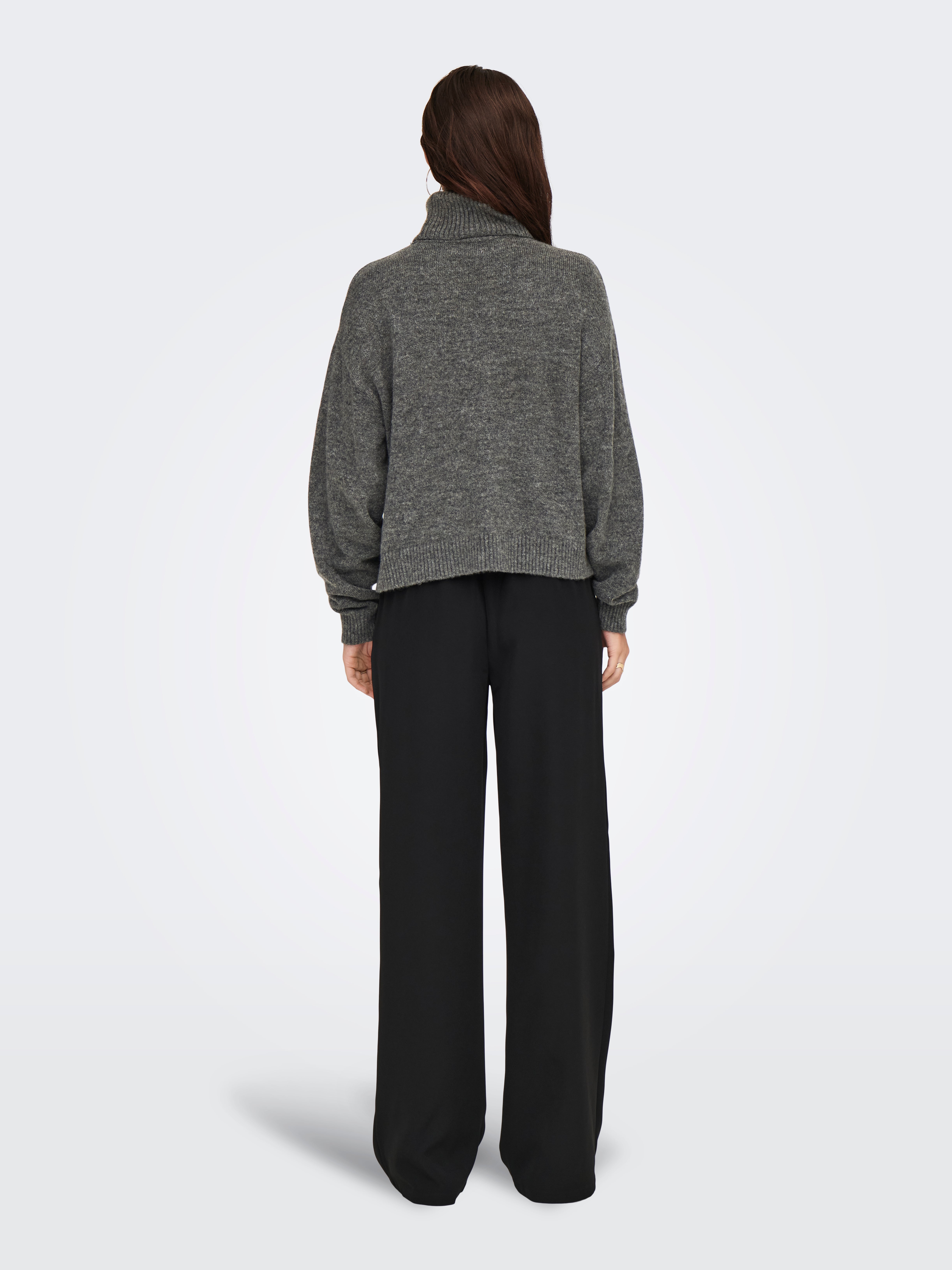 JDYLETTY Strickpullover Dark Grey Melange