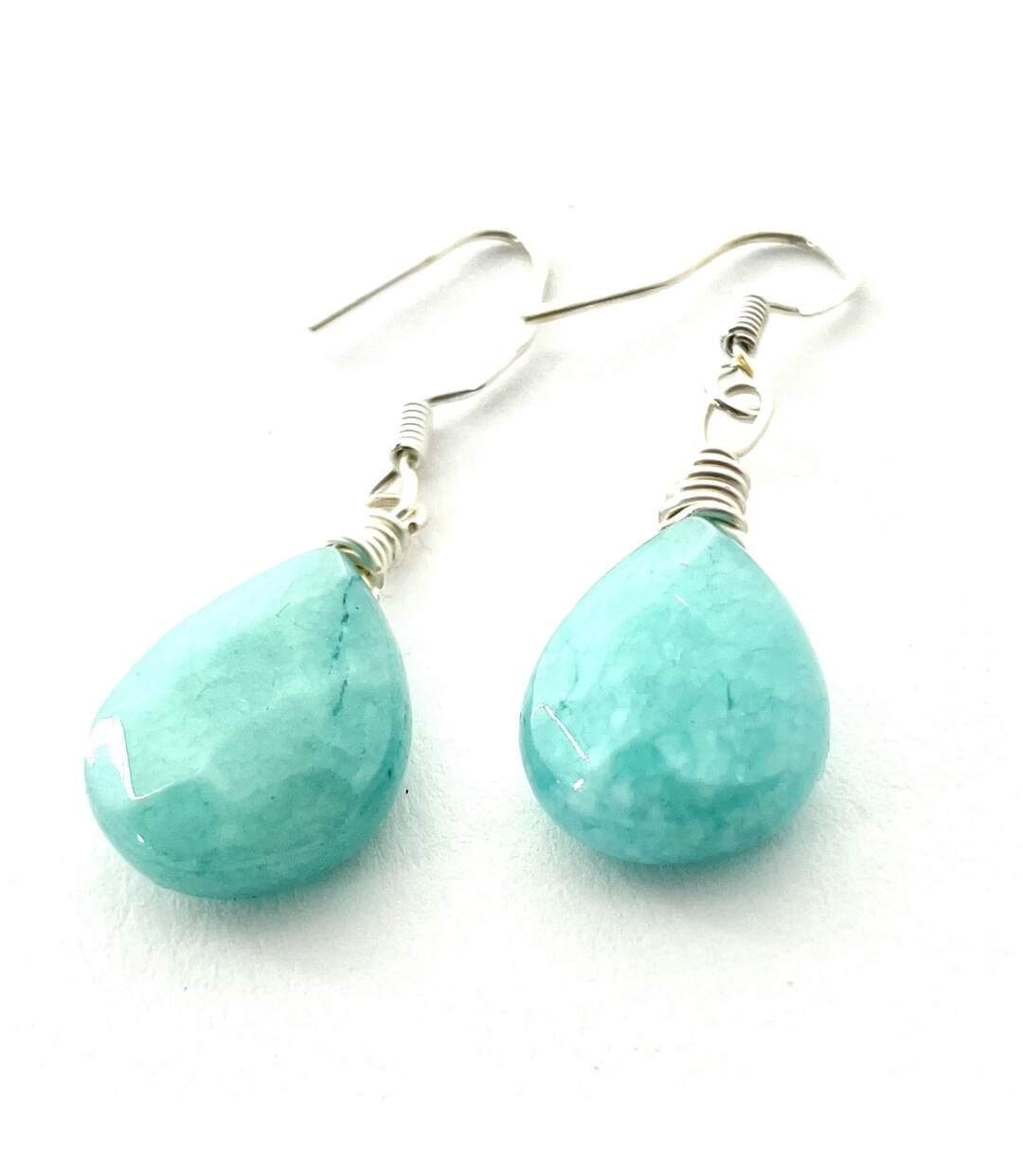 Boucles d'oreille passion en Amazonite