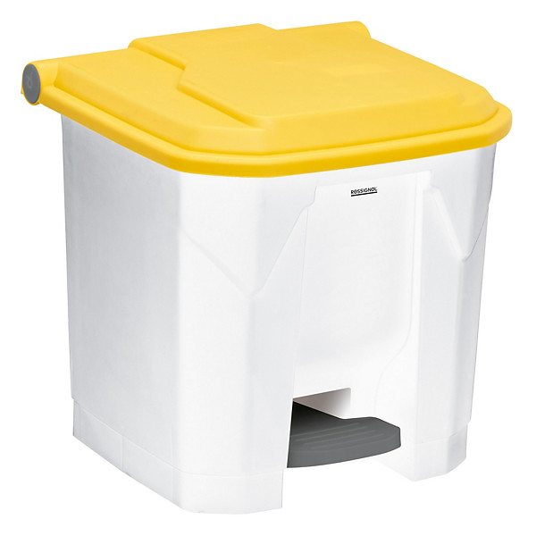 ROSSIGNOL Poubelle à pédale haccp 30 L Utilo - blanc / jaune