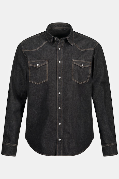Jeanshemd, Langarm, Kentkragen, Modern Fit, bis 8XL, Tall