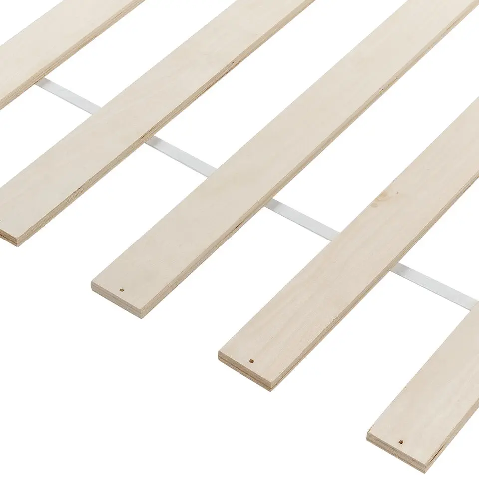 BONNAC - Eenpersoonsbed - Lichtroze - 90 x 200 cm - Dennenhout