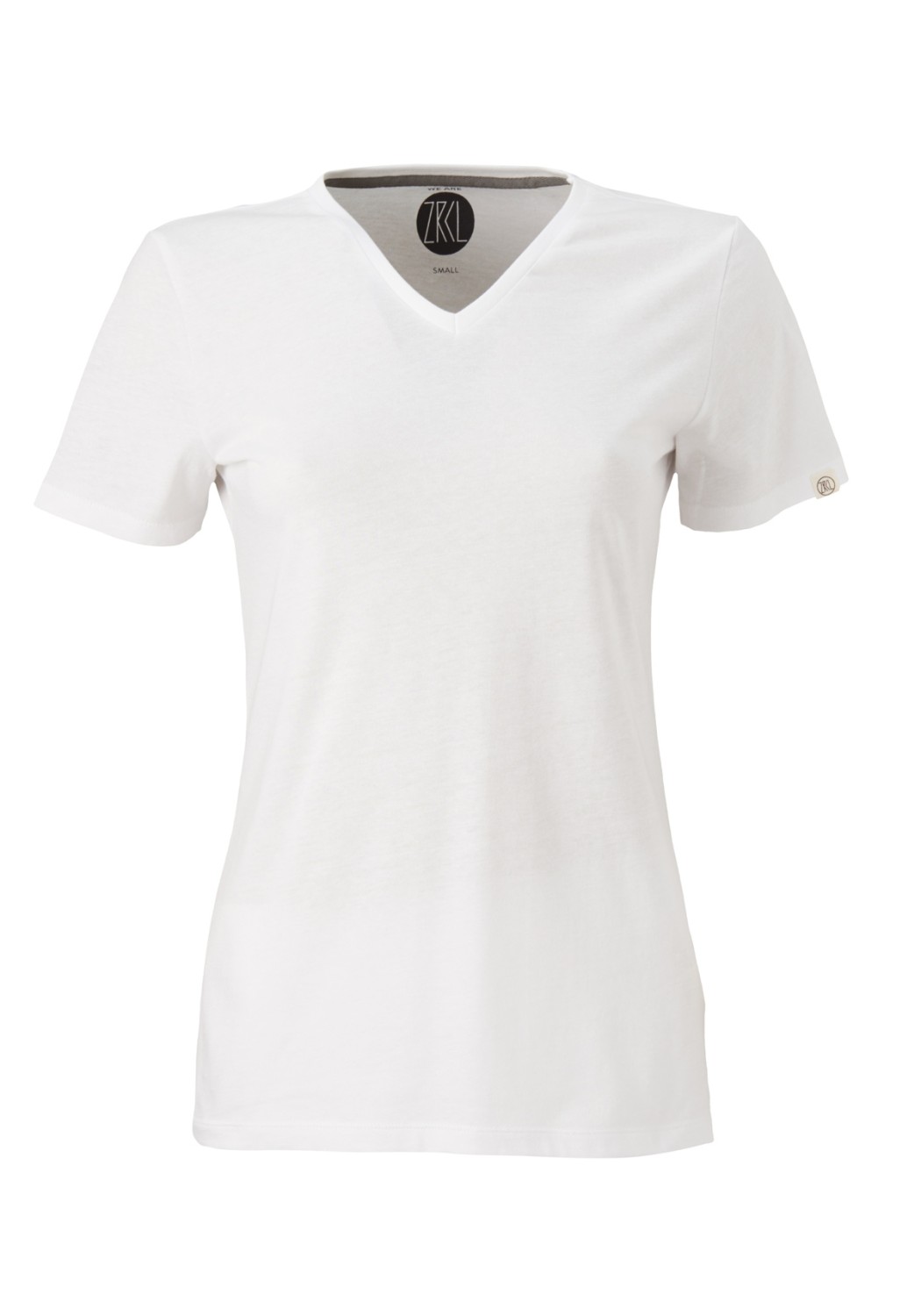 WE ARE ZRCL Damen V-Neck T-Shirt Basic White