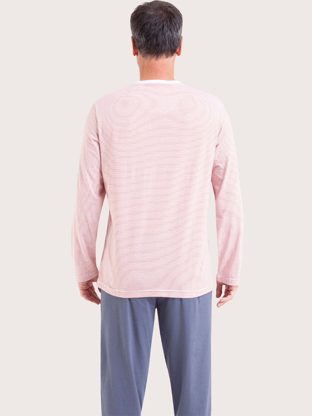 Pyjama col T en coton bio