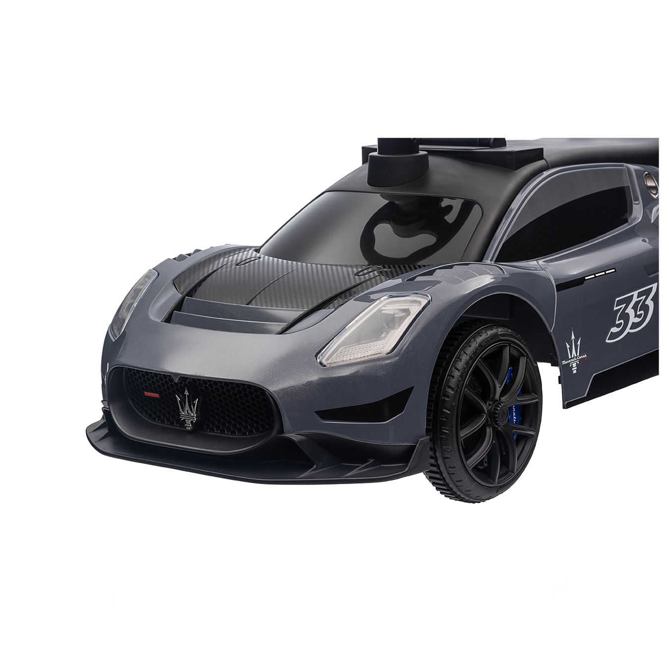 Maserati GT2 Rutschauto Kinder Rutschfahrzeug Auto Spielzeug Racing Car mit Sound Effekt (Batteriebetrieben) - Grau