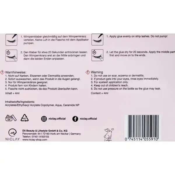 Wimpernkranz Kleber transparent