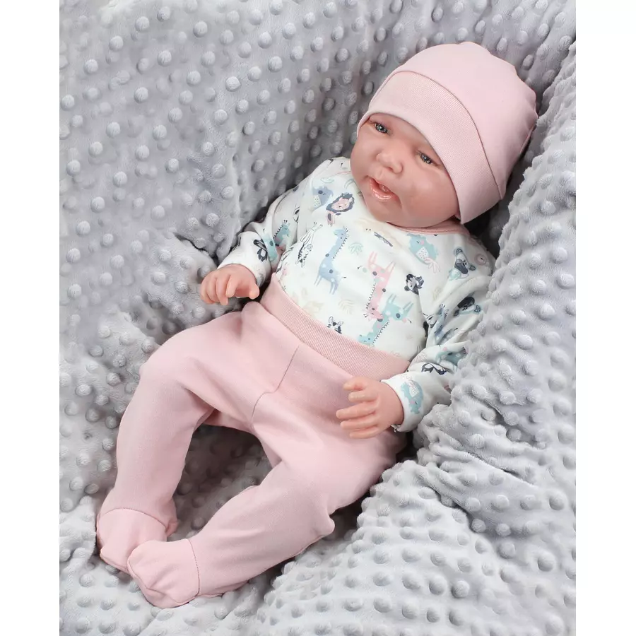 TupTam Baby Bekleidungsset Langarmbody Hose Mütze3 teilig rosablau