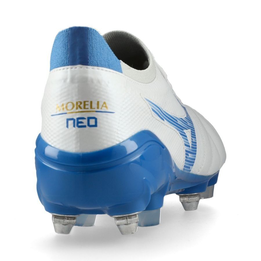 Mizuno Morelia Neo IV Beta Elite SG Mugen - Blanc/Bleu