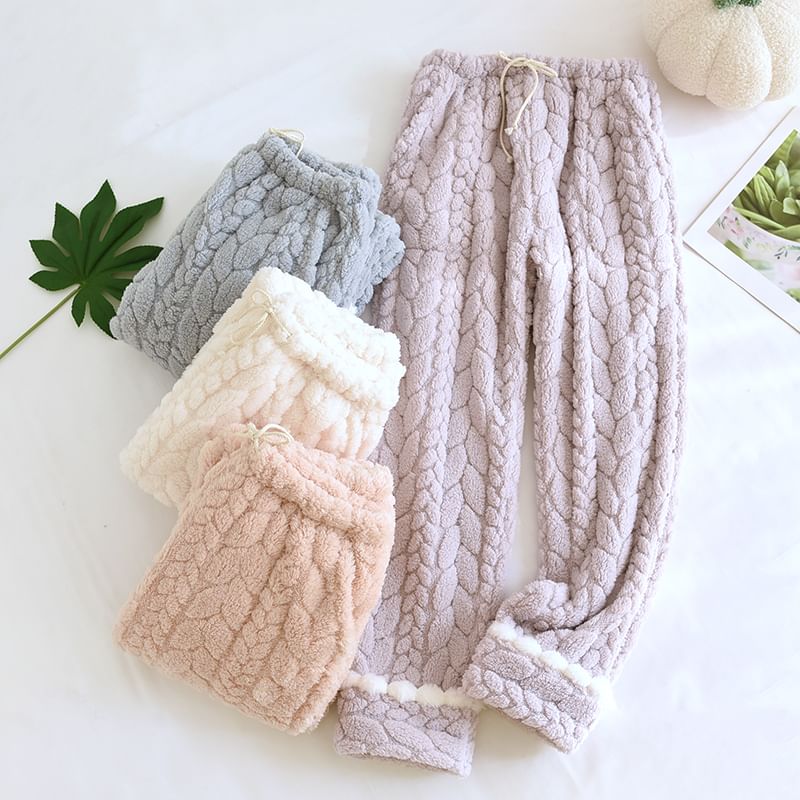 Dogini - Effen fleece pyjamabroek