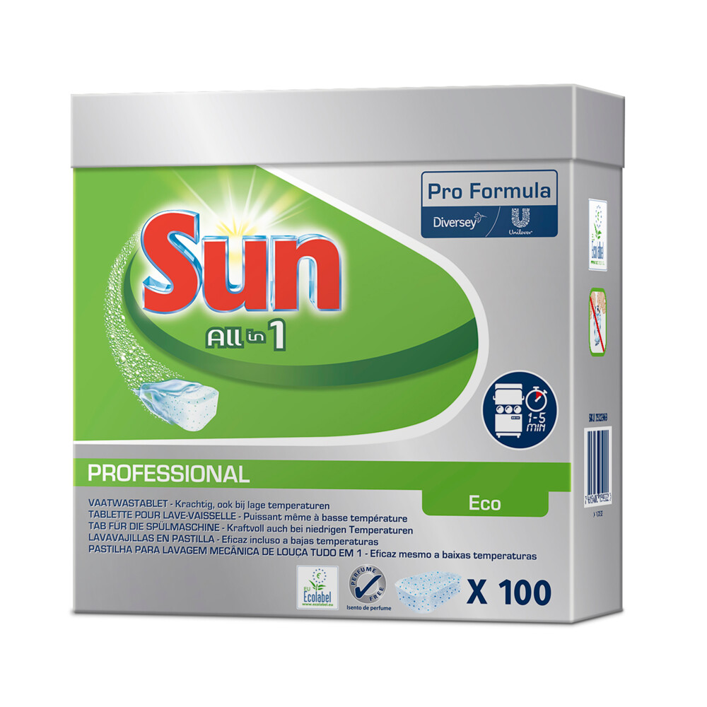 Sun Professional Vaatwastabletten All-in-1 EcoPro Formula100 stuks