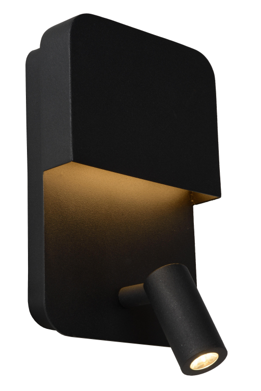 Lucide Boxer wandlamp LED zwart