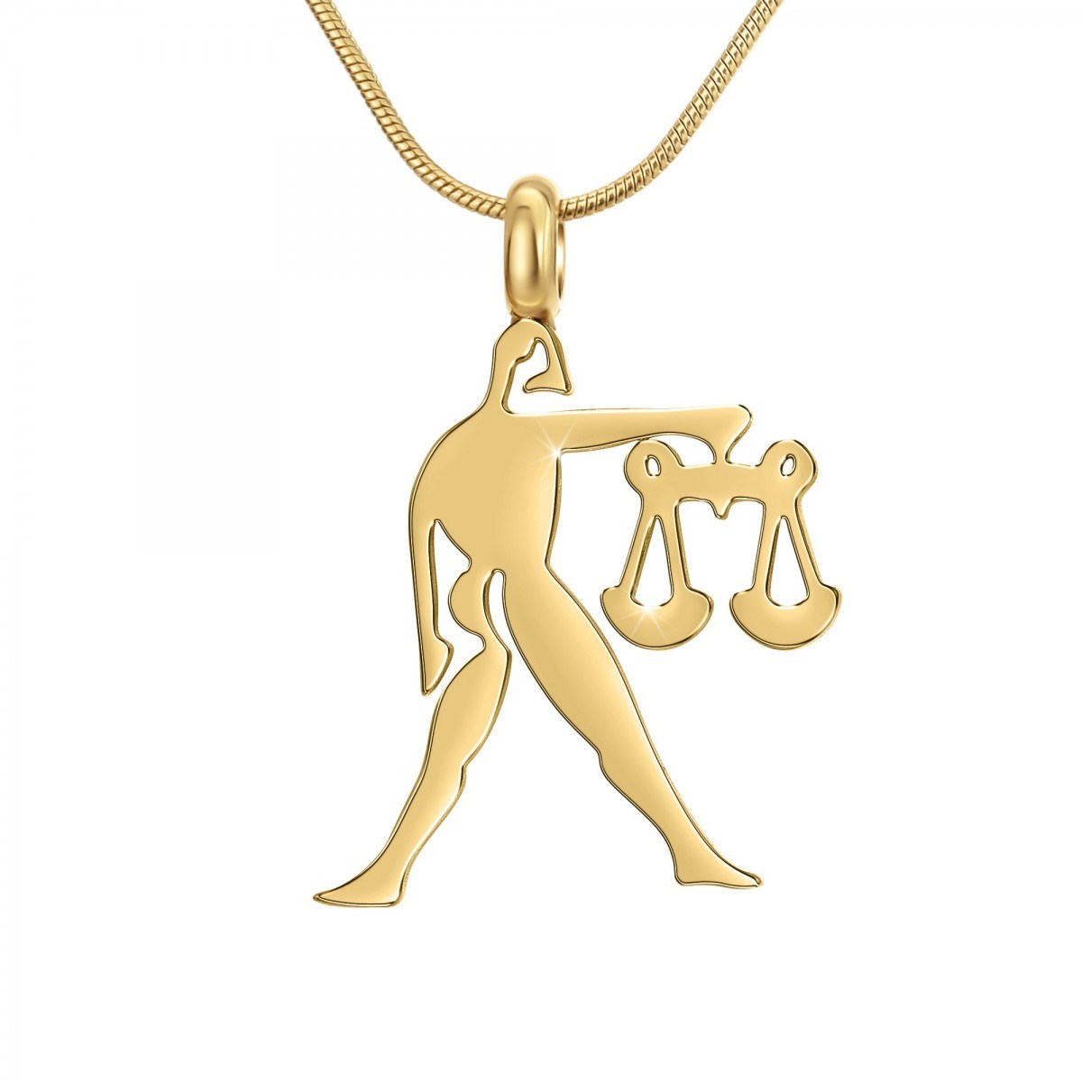 Collier astrologie  Balance  SC Bohème en Acier Finement doré