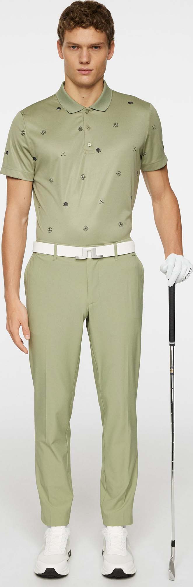 Club House Motif Polo Herre Golf Micro Olive S