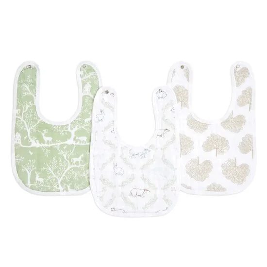 Lot de 3 Bavoirs à boutons-pression   Harmony        de               aden + anais essentials