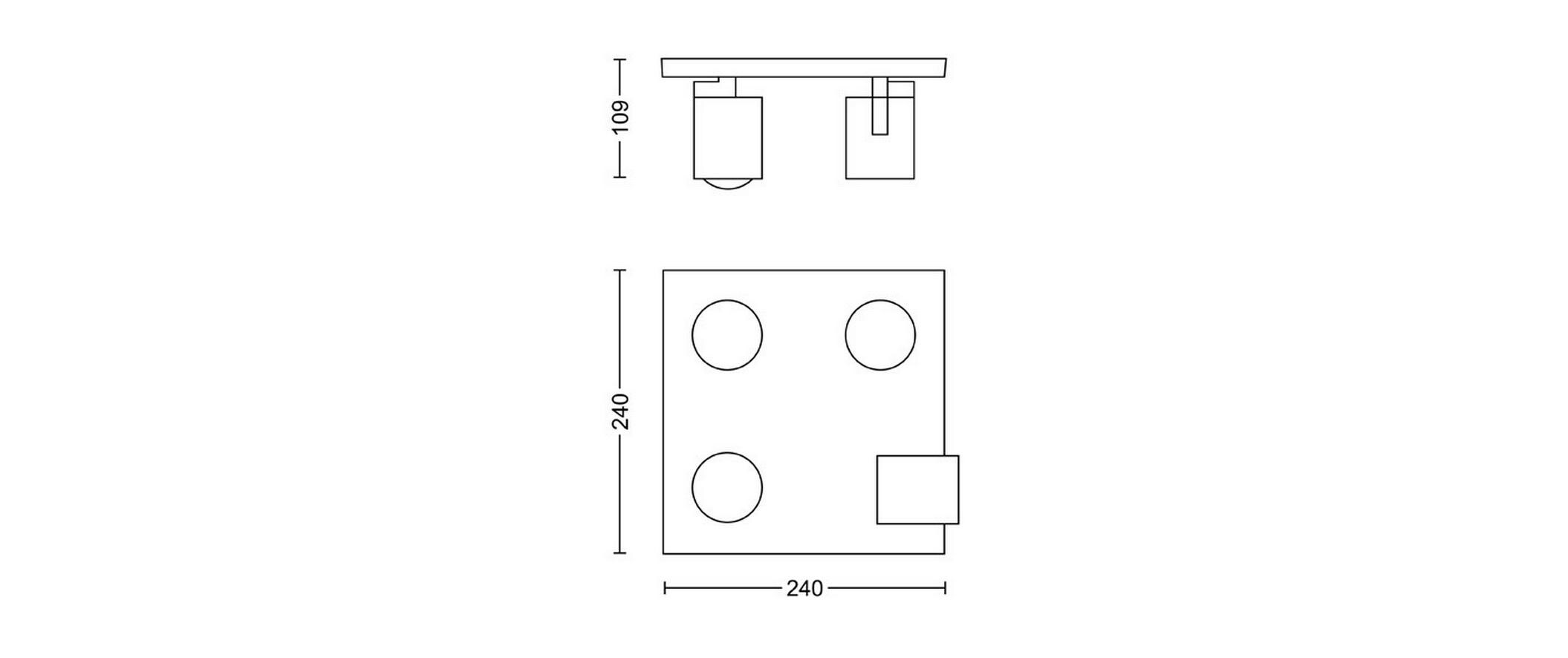 Aufbauspot MyLiving Runner, 4 x GU10, 20W, SchwarzAufbauleuchte mit beweglichem Leuchtenkopf