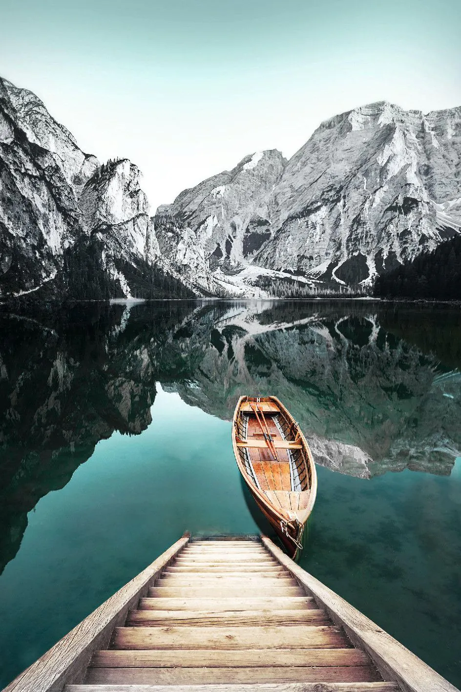 Poster Glacier Mountain Lake, 61 x 91 cm