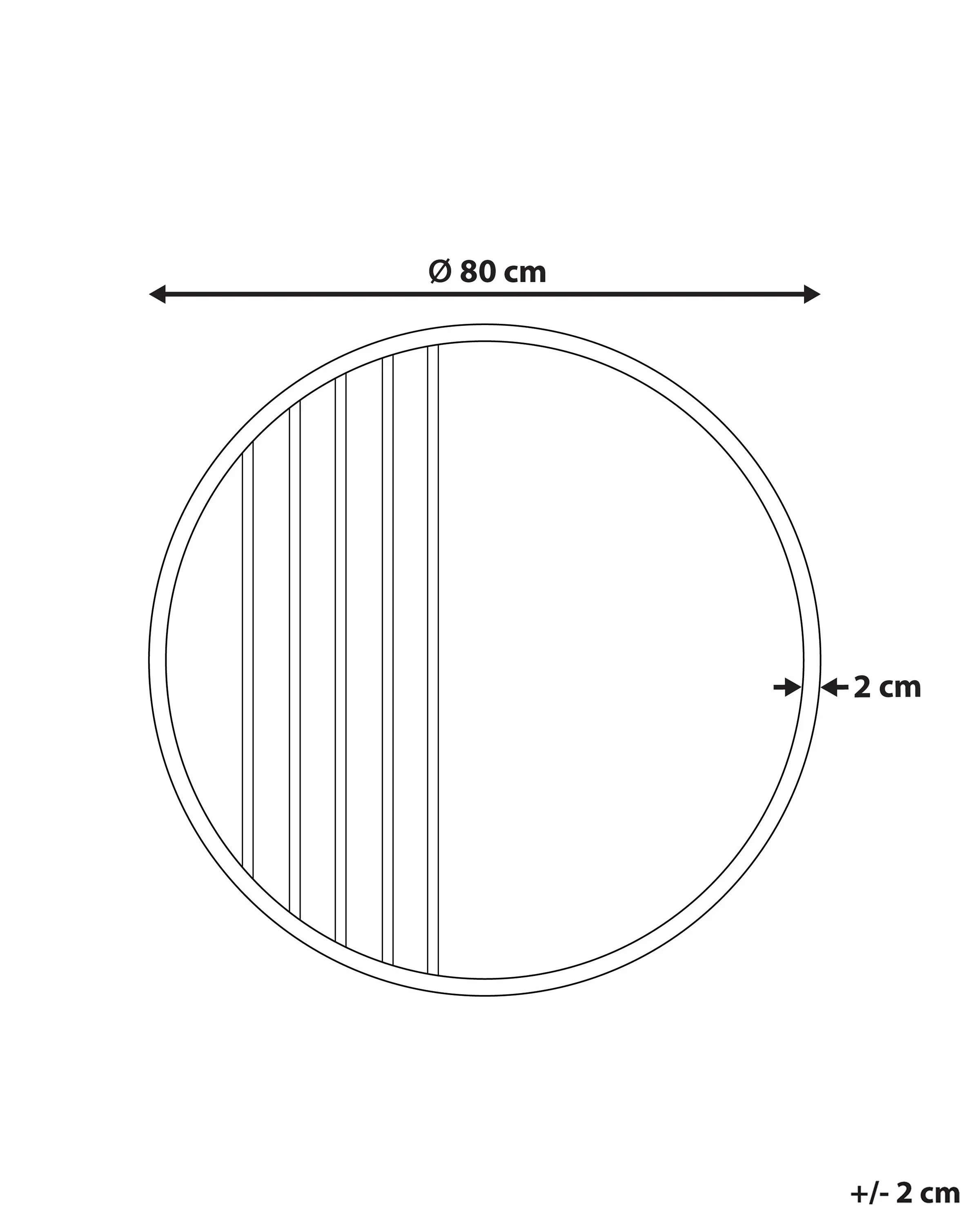 Wandspiegel COUST 80 cm 80 cm Goud